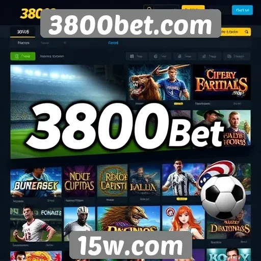 Variedade de jogos disponíveis em 3800bet.com